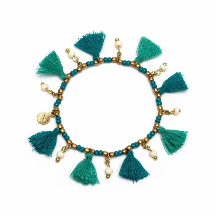 Bracciale elastico tassels/perline - 1