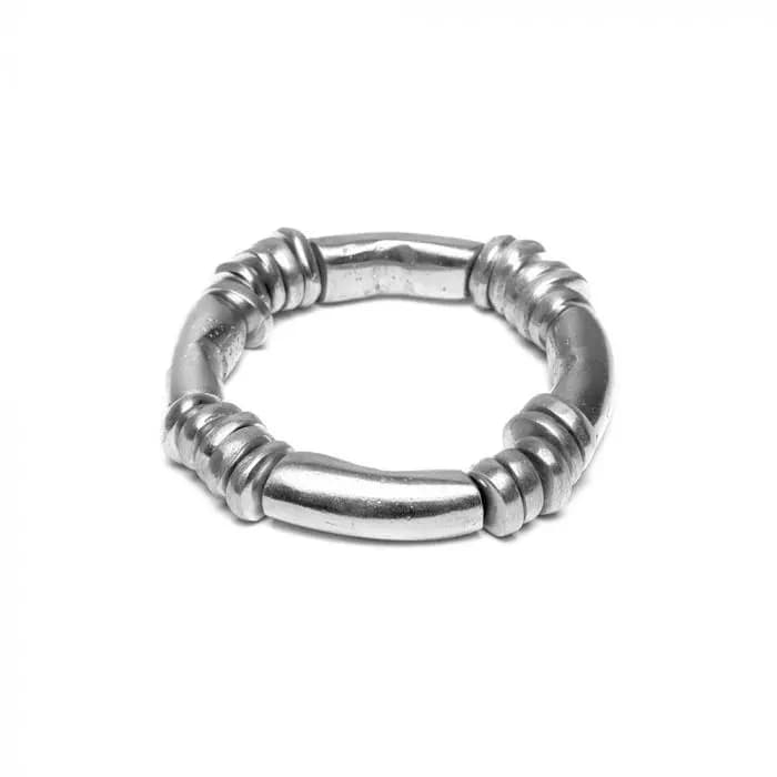 Bracciale elastico rondelle e barre - 1