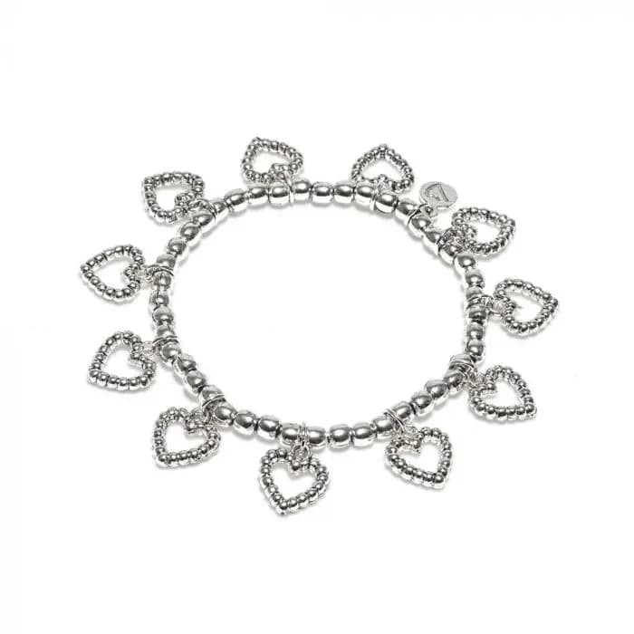 Bracciale elastico sagome cuori - 1