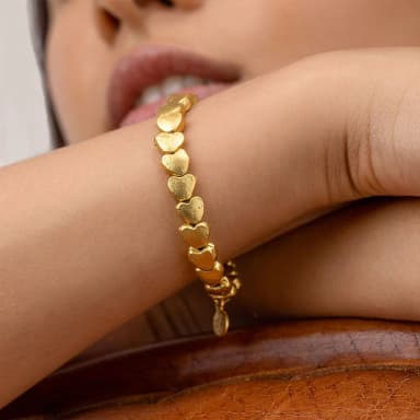 Bracciale elastico cuori lisci - 2
