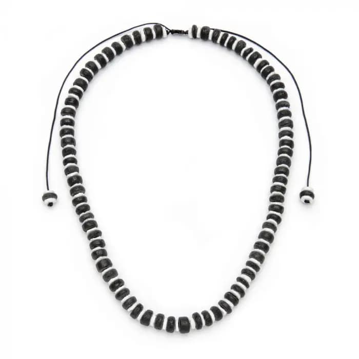 Collana regolabile conchiglia/cocco - 1