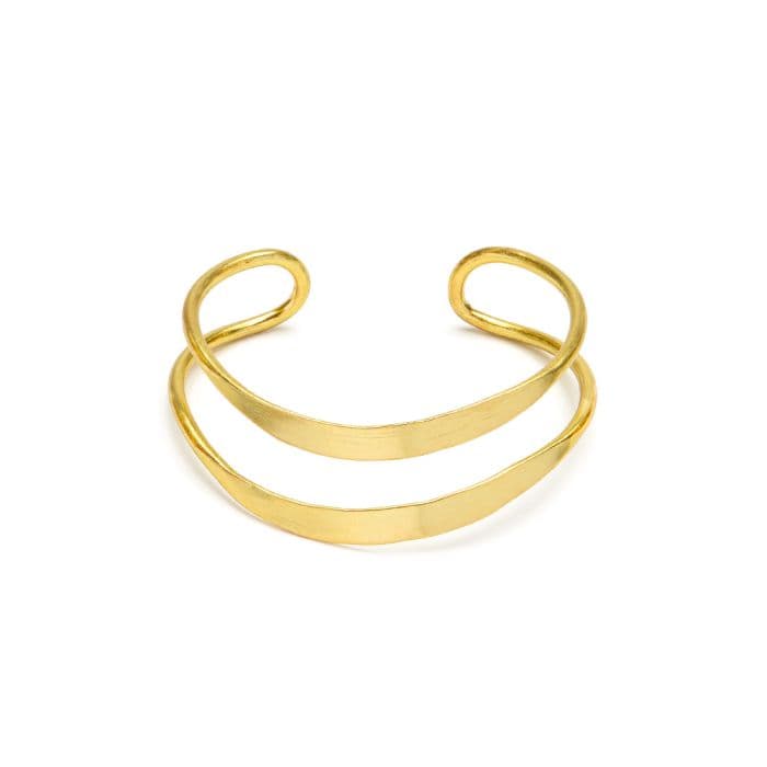 Bracciale fascia 2 linee ondulate - 1
