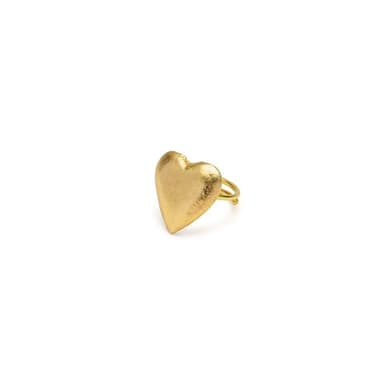 Anello cuore bombato - 1