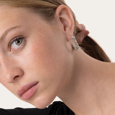 Orecchini semicerchio elementi intrecciati - 2