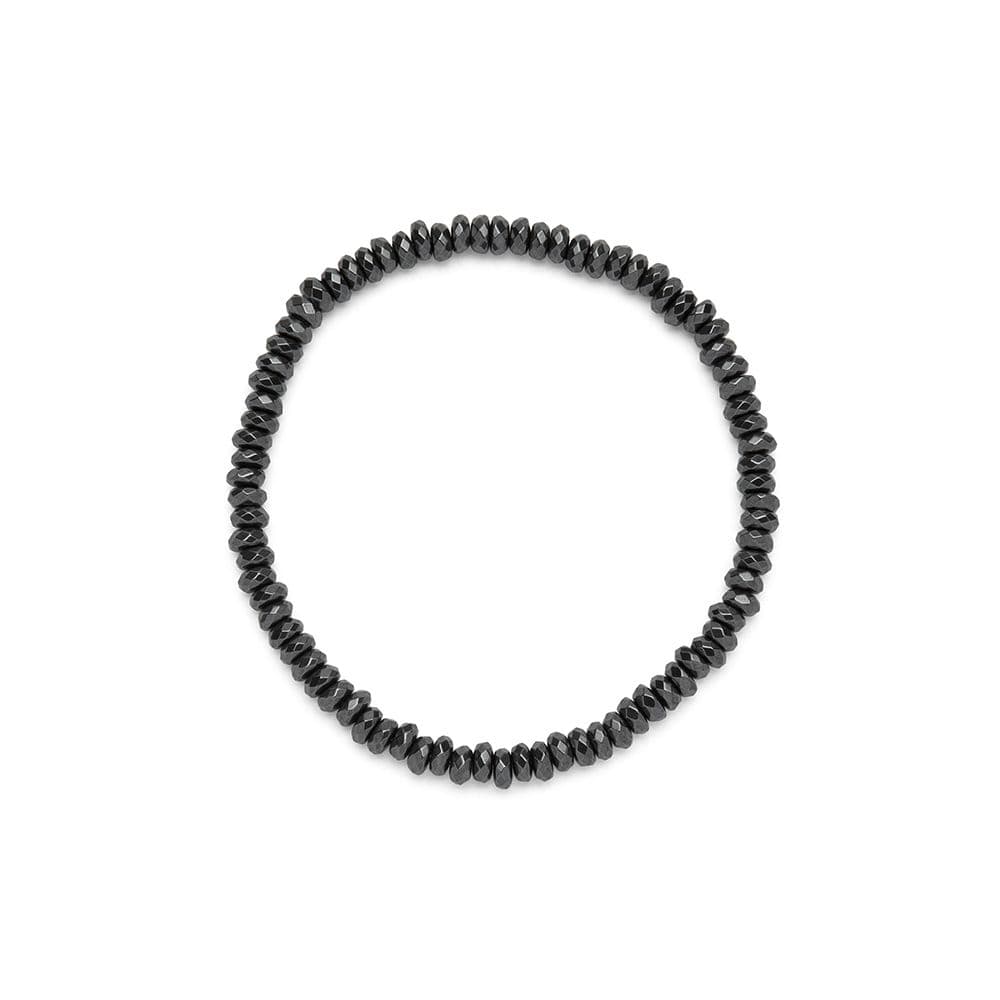 Bracciale elastico tondi ematite - 1