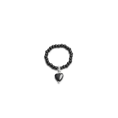 Anello elastico cuore pendente - 1