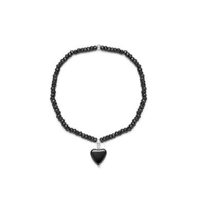 Bracciale elastico cuore pendente - 1