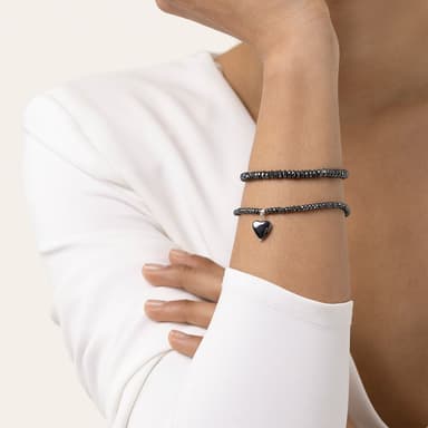 Bracciale elastico cuore pendente - 2