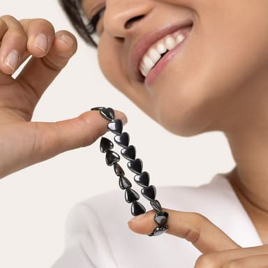 Bracciale elastico cuori grandi - 2