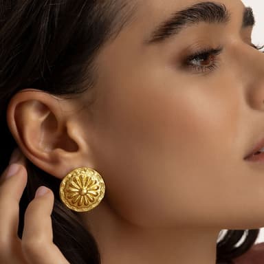 Orecchini fiore design - 2