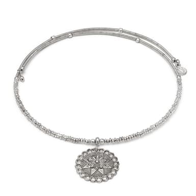 Girocollo placca fiore stella - 1
