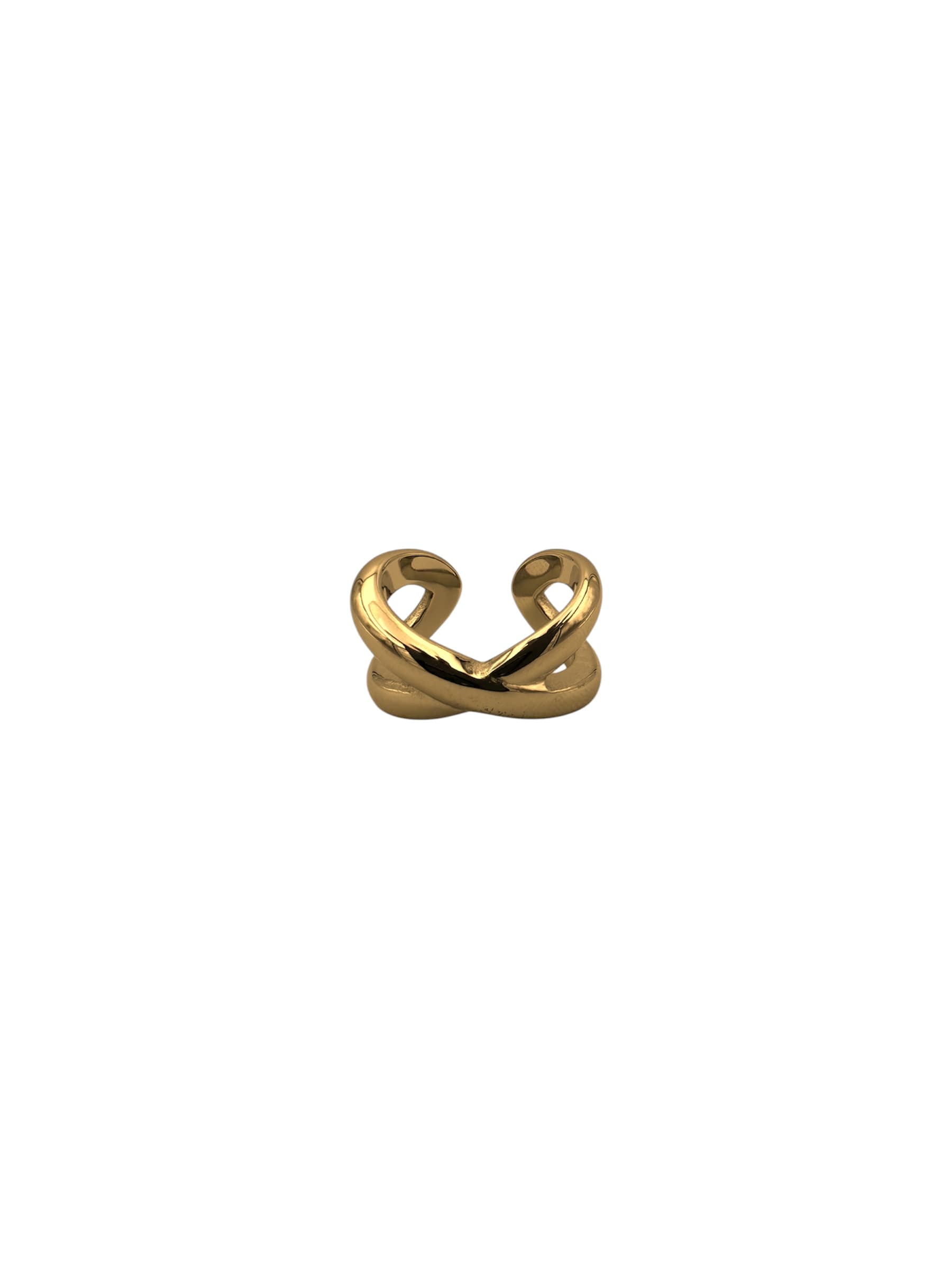 Anello nastro incrociato gold