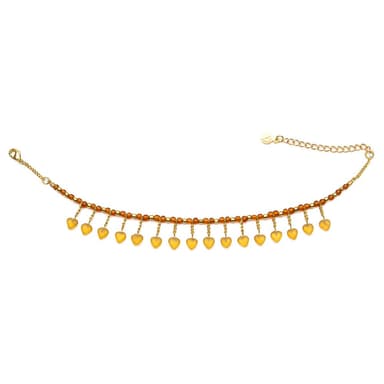 Cavigliera pendenti cuori - 1