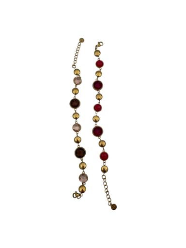 Bracciale pietre colorate gold - 2
