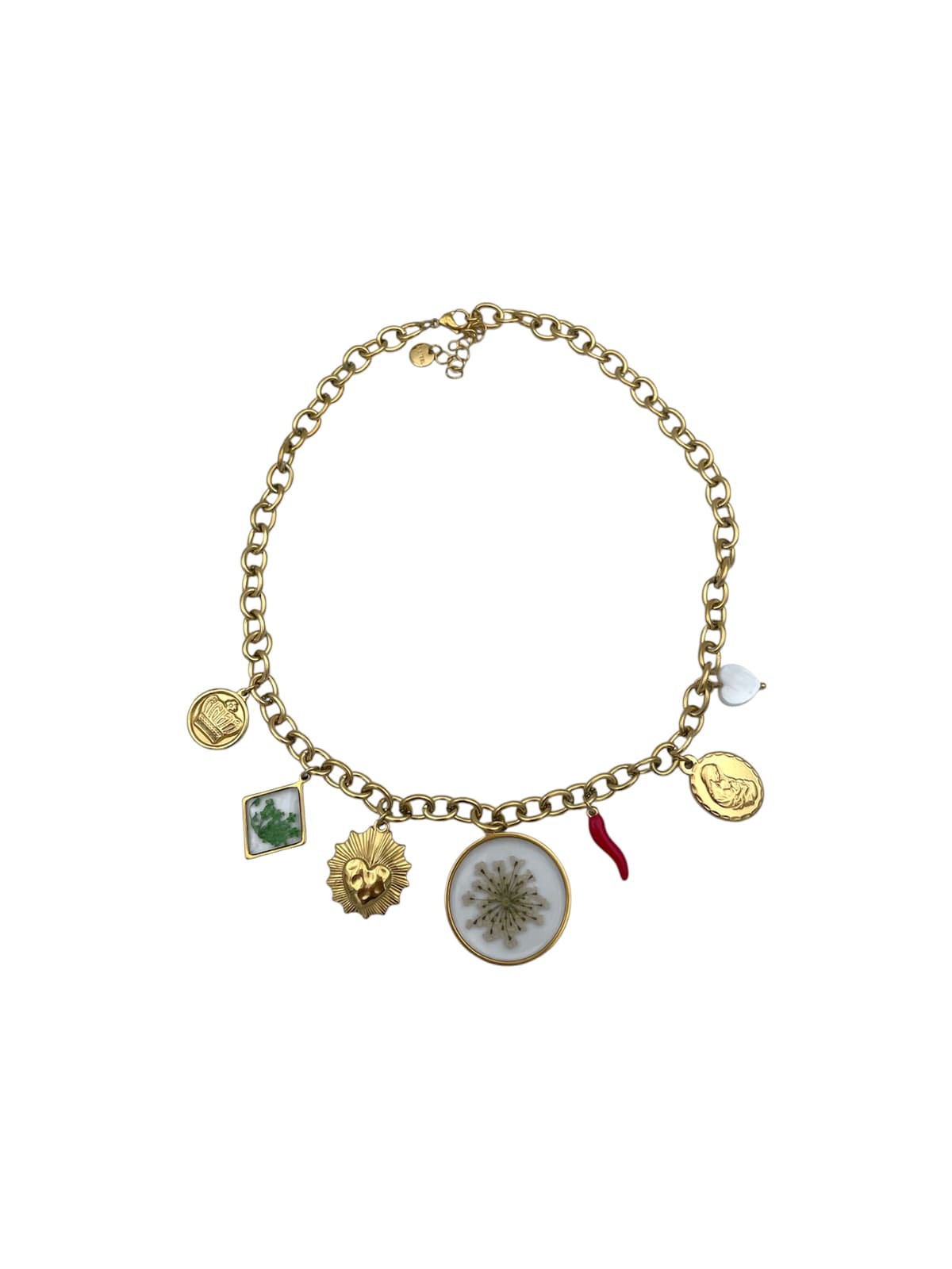 Collana charm fiori gold - 1