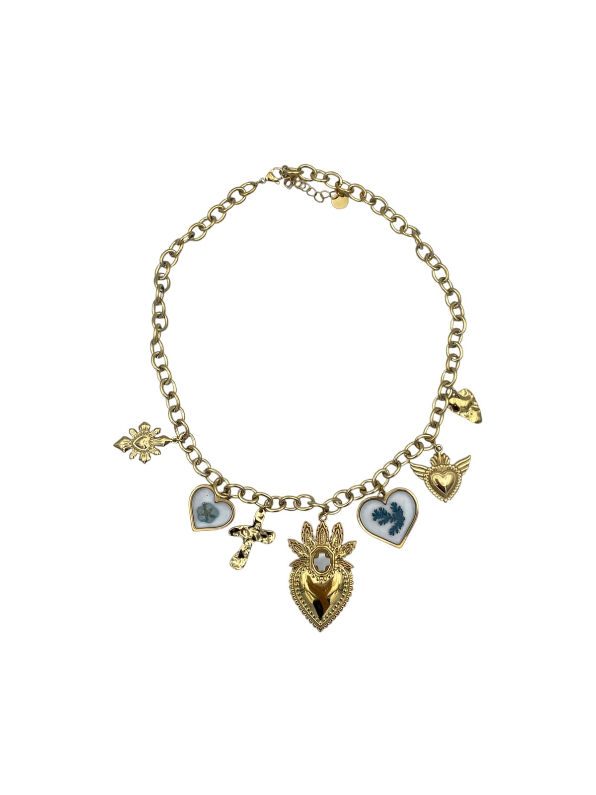 Collana charm cuori gold - 1