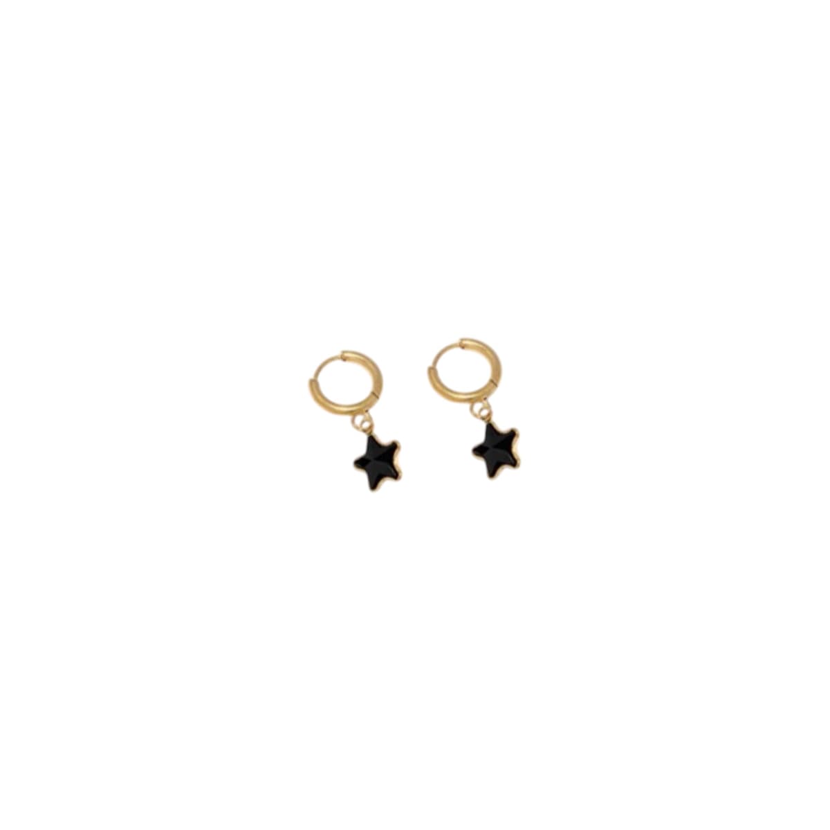 Orecchini hoops con stella - 1