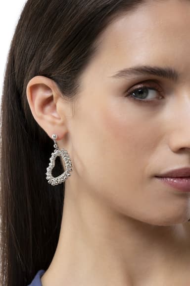 Orecchini cuore micro sfere - 2