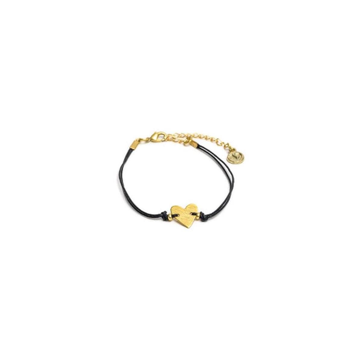 Bracciale filo nero cuore