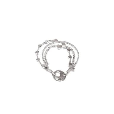 Bracciale 3 mix fili cuori - 1