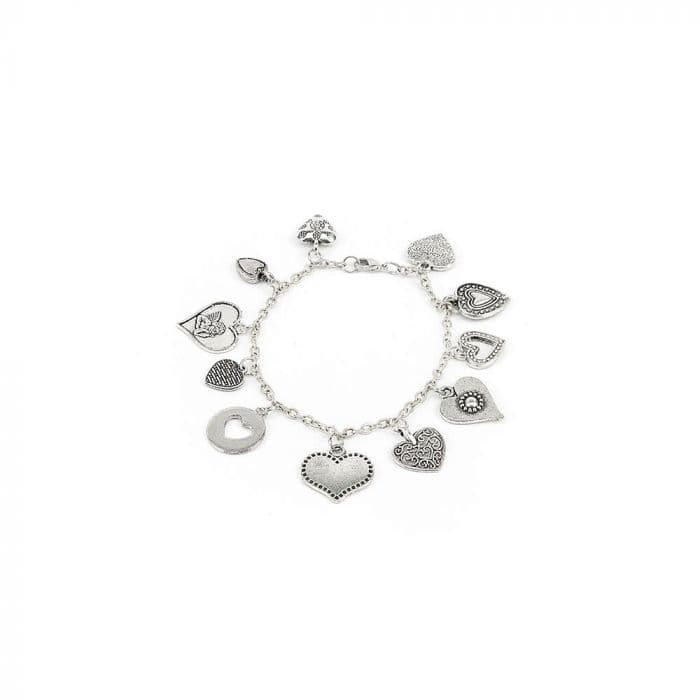 Bracciale ciondoli cuori