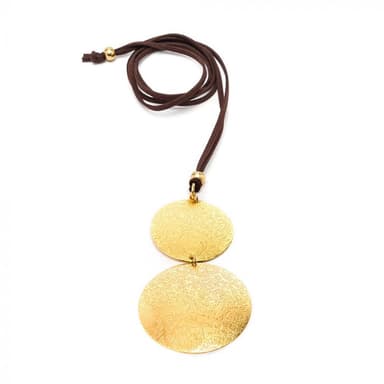 Collana con pendente 2 placche design - 1