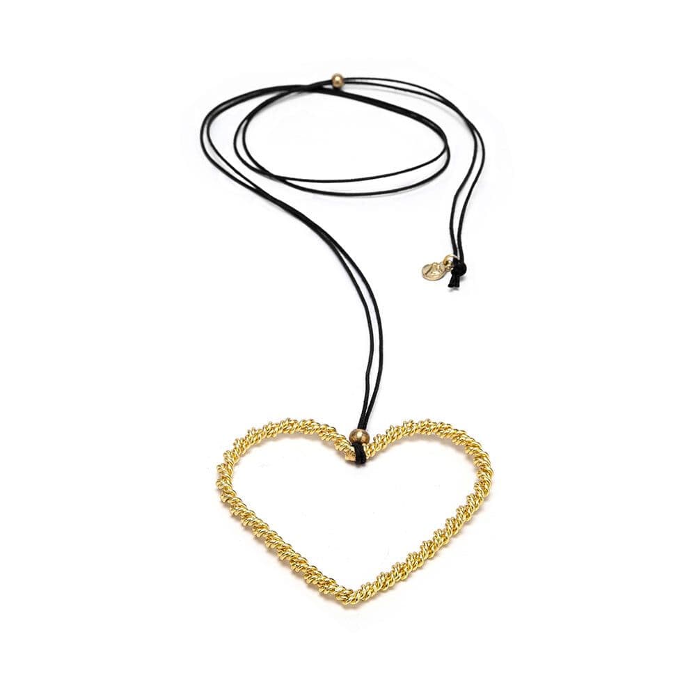 Collana con pendente cuore torchon - 1