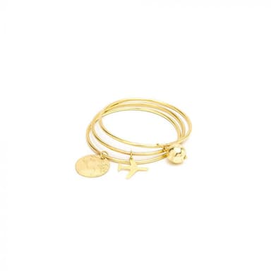 Bracciale rigido 3 pz aereo sfera mappa - 1