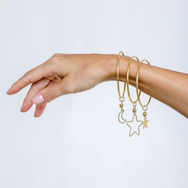 Bracciale pendenti stella e luna - 2