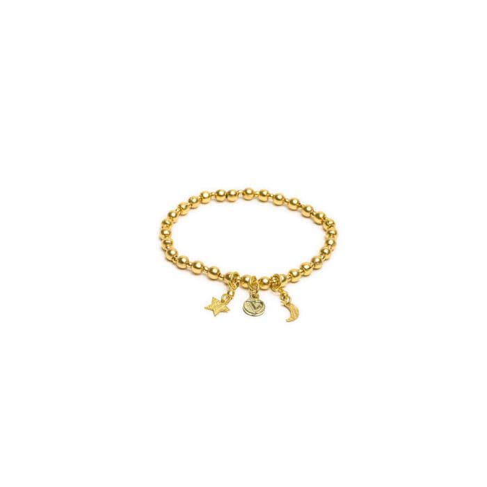 Bracciale elastico luna e stella - 1