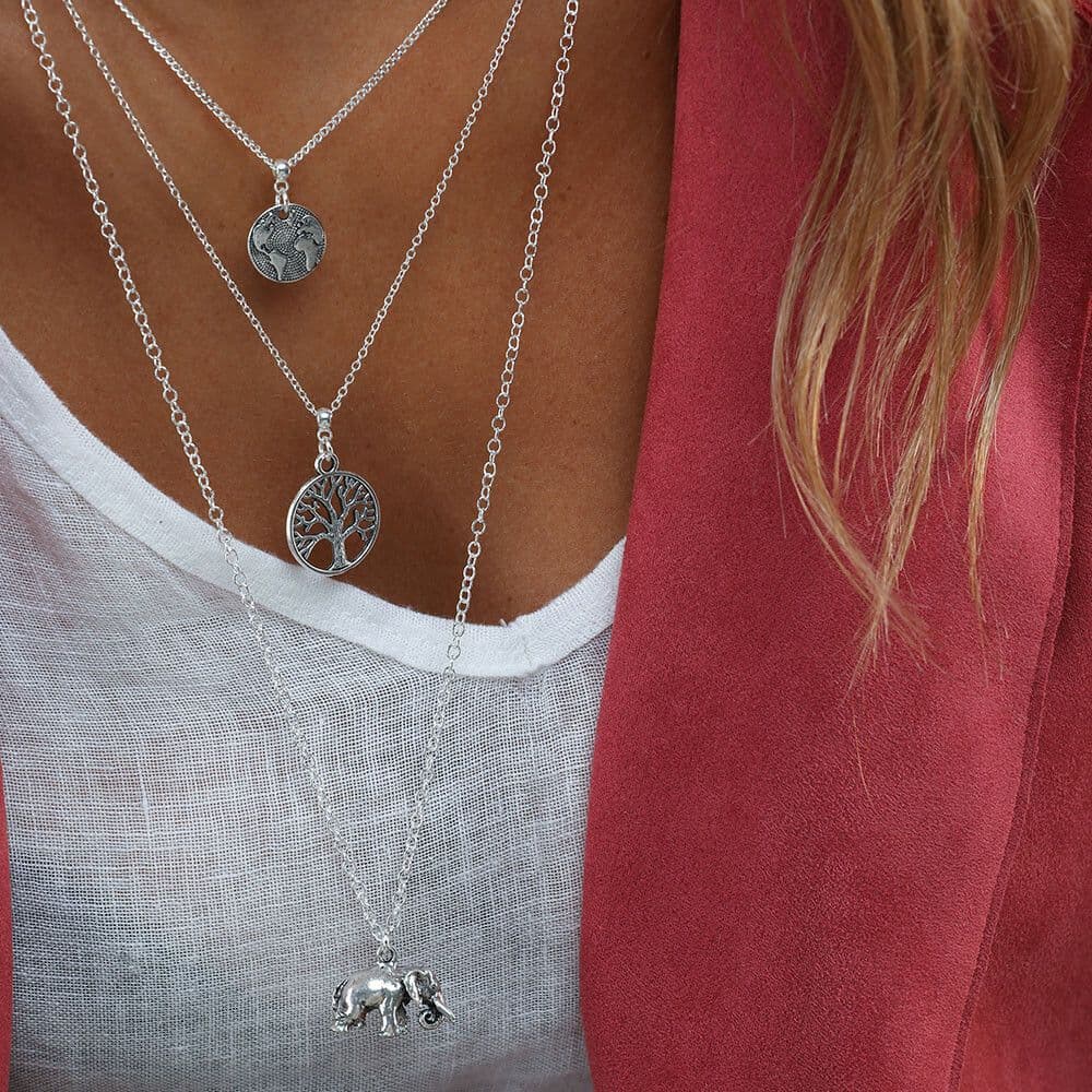 Collana 3 catene mix Africa