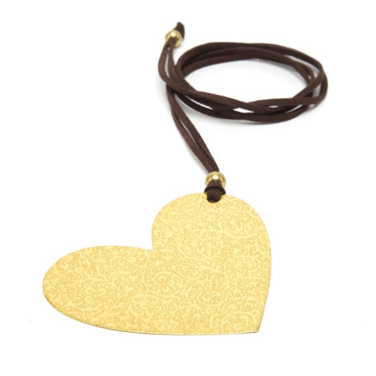 Collana con pendente cuore design - 1