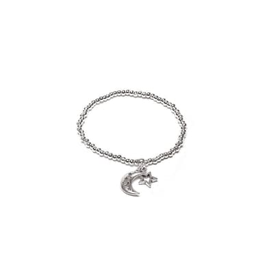 Bracciale elastico ciondoli stella & luna - 1