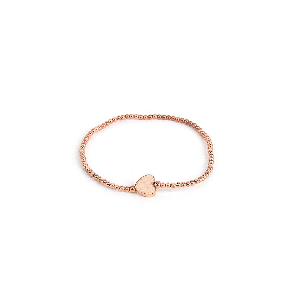 Bracciale elastico cuore singolo - 1