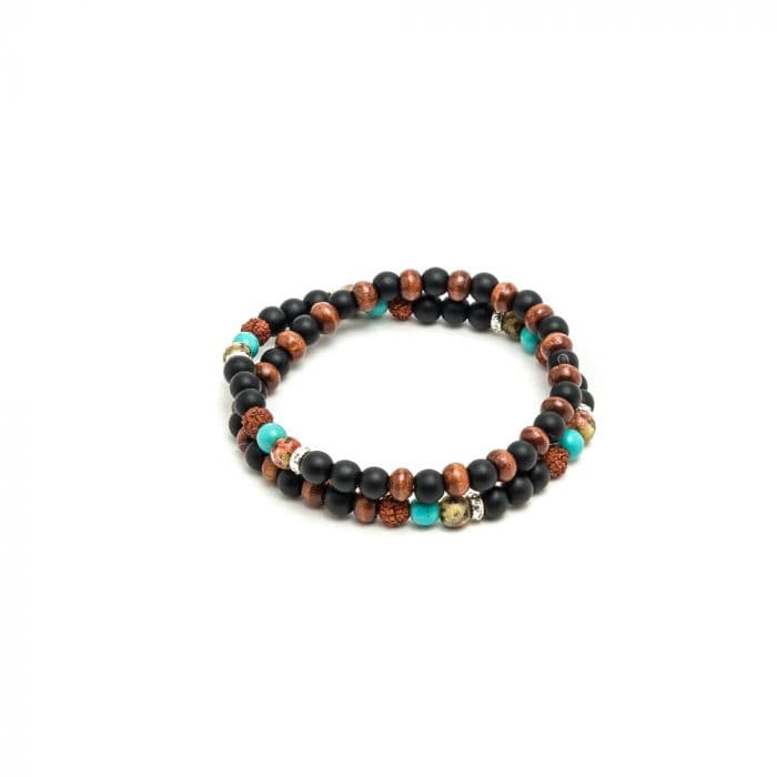 Bracciale due giri sfere