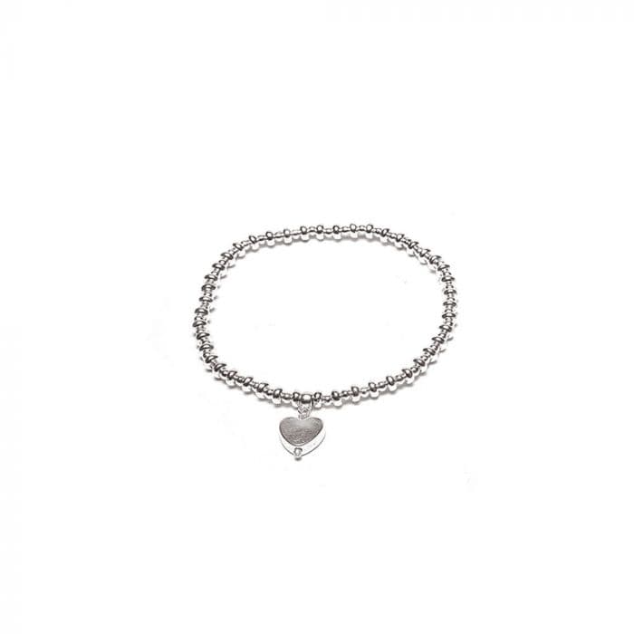 Bracciale elastico ciondolo cuore singolo - 1
