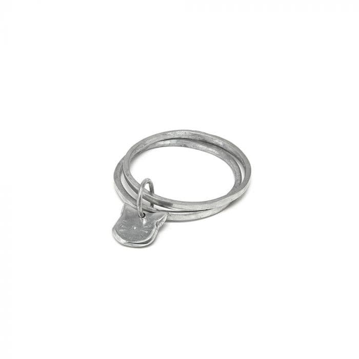 Bracciale doppio bangle gatto - 1