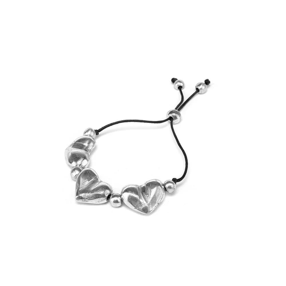 Bracciale filo 3 cuori - 1