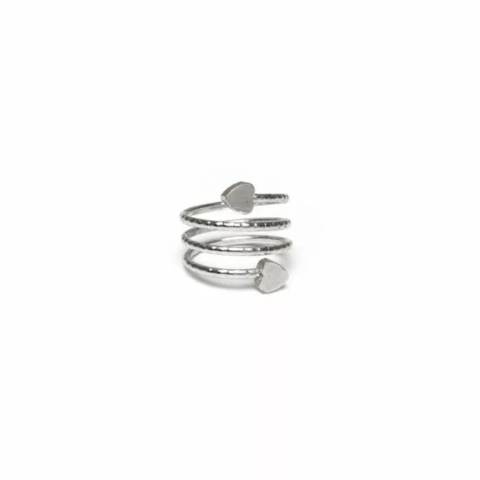 Anello 3 giri 2 cuori - 1