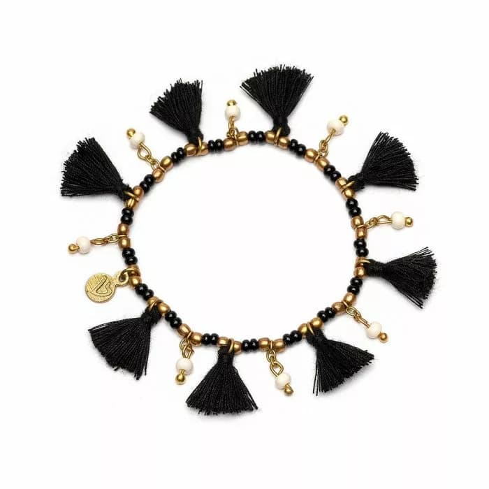 Bracciale elastico tassels/perline - 1