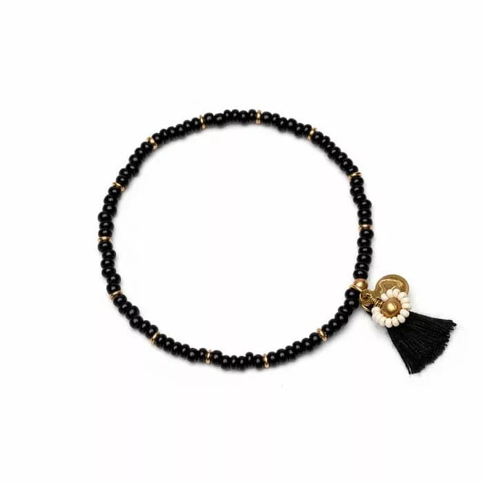 Bracciale elastico tassels/perline - 1