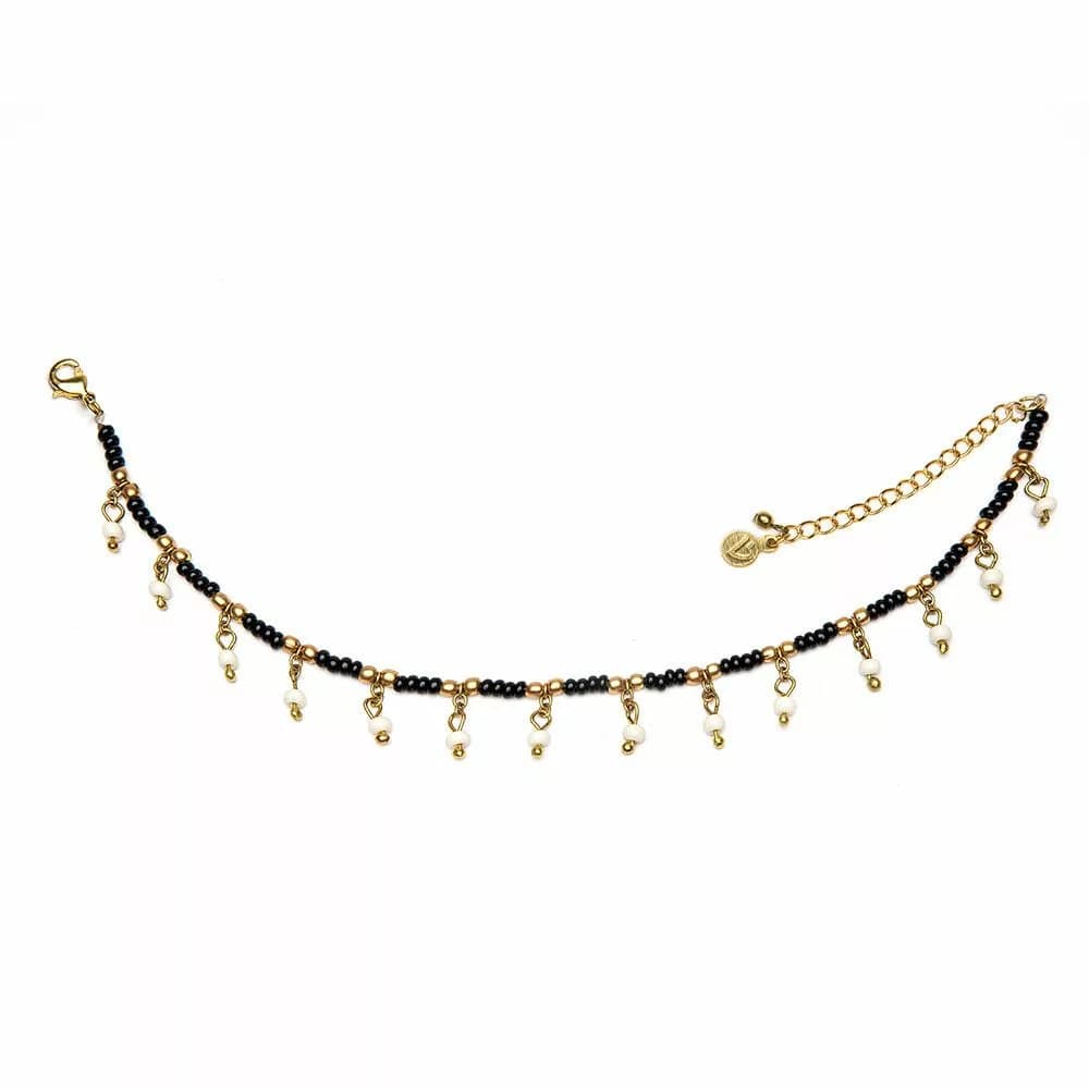 Cavigliera perline pendenti - 1