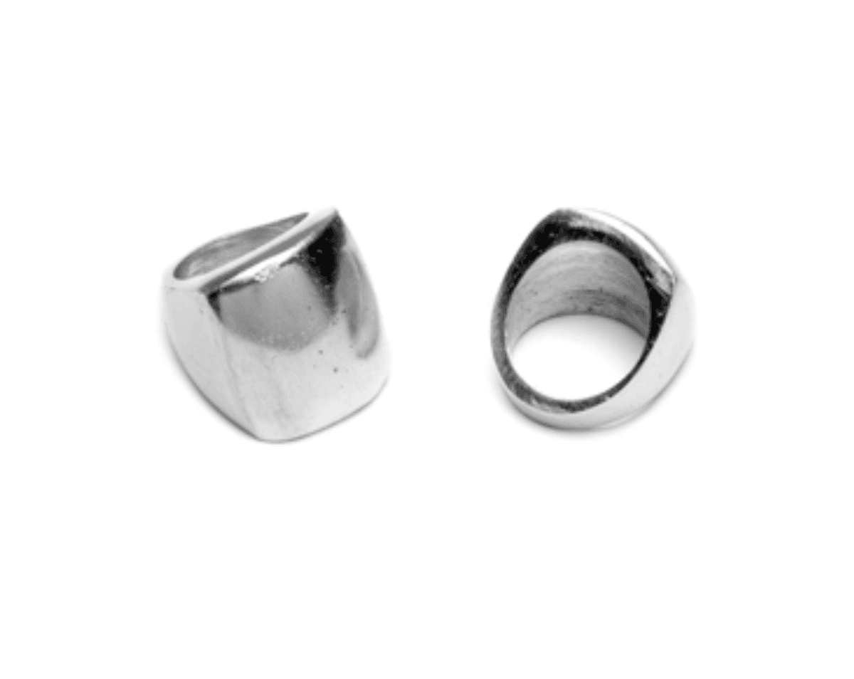 Anello rettangolo bombato - 1