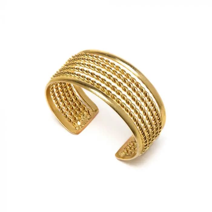 Bracciale fascia 5 linee torchon - 1
