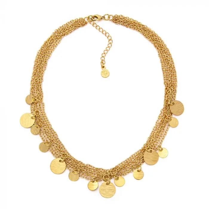 Collana multi catene monete mix - 1