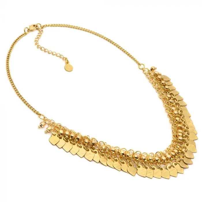 Collana maglia multi cuori/sfere - 1