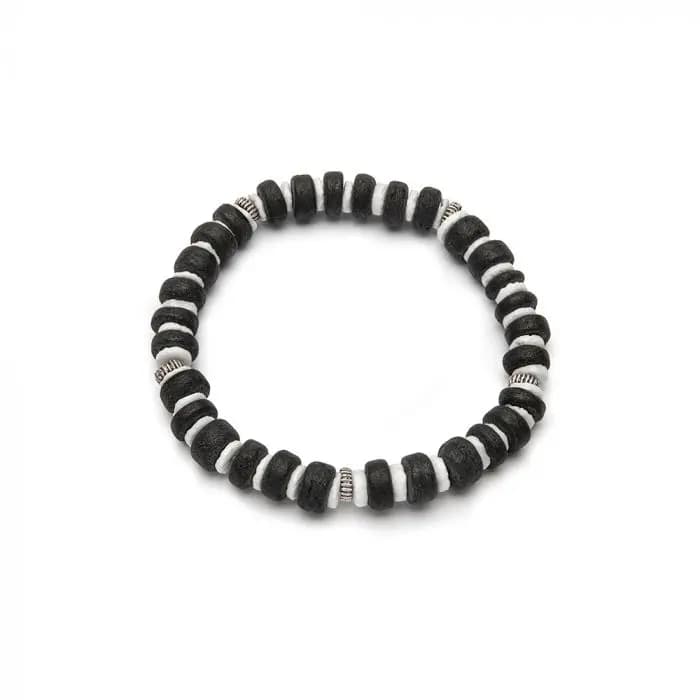 Bracciale elastico conchiglia / cocco - 1