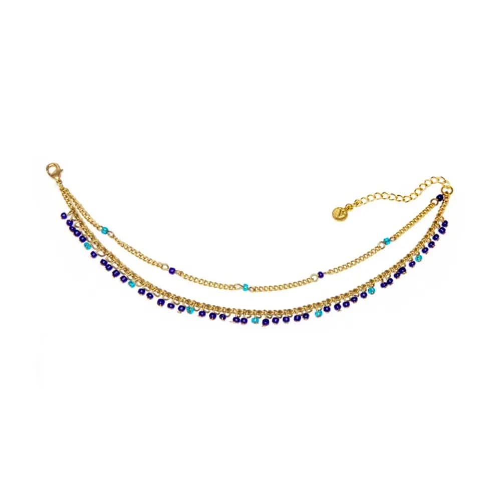 Cavigliera perline pendenti - 1