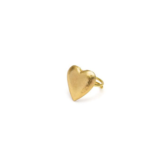 Anello cuore bombato - 1
