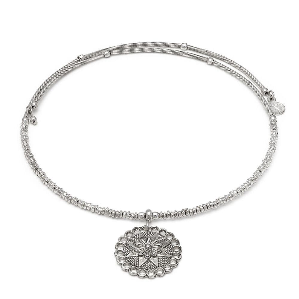 Girocollo placca fiore stella - 1